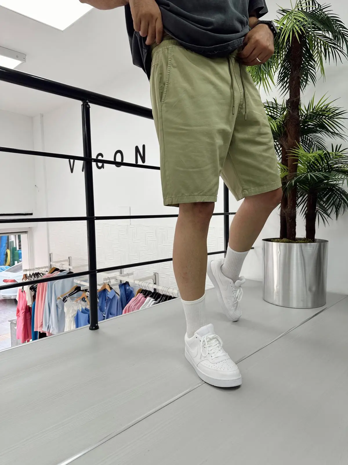 Gabardin Yeşil Şort