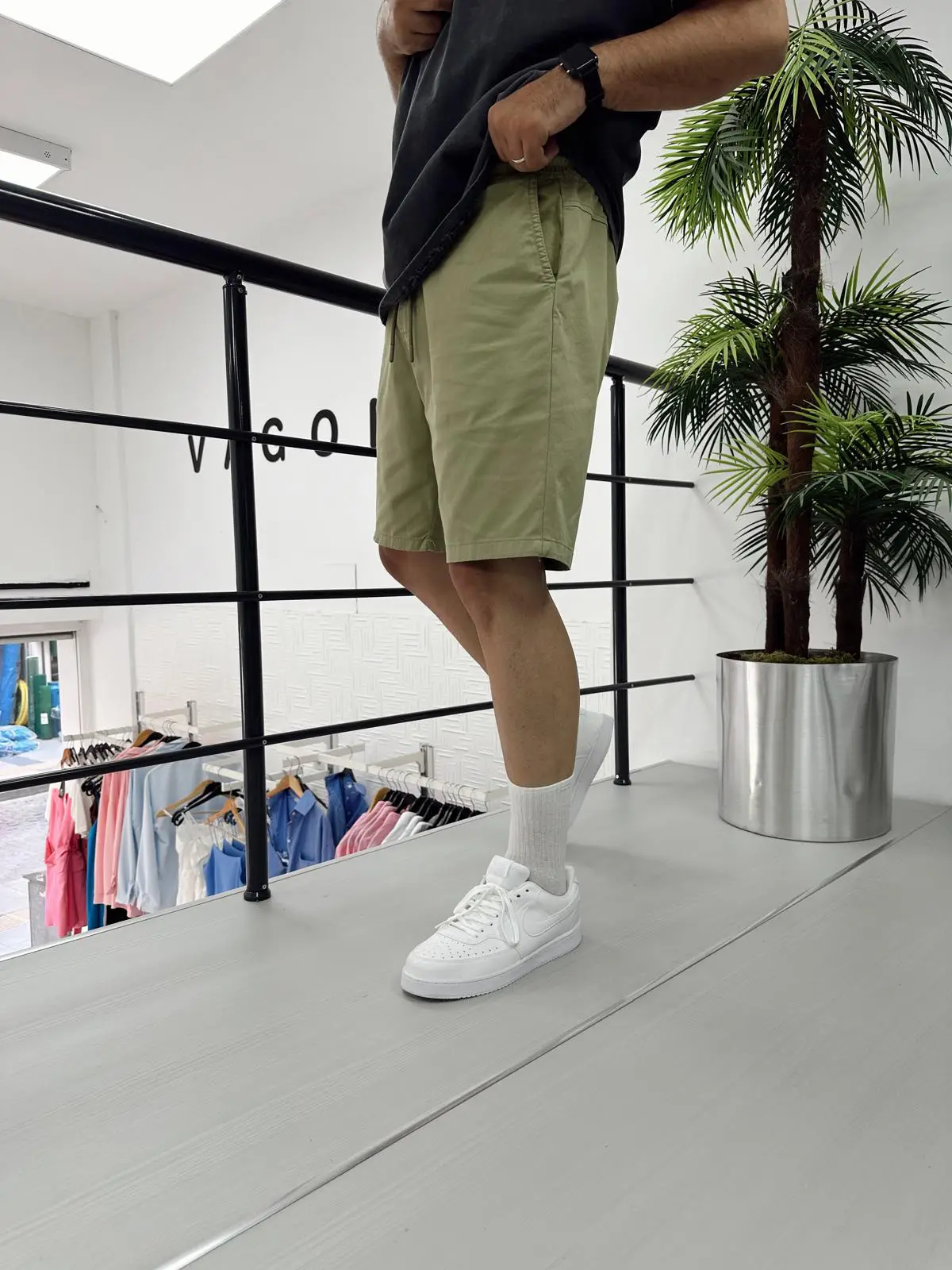 Gabardin Yeşil Şort