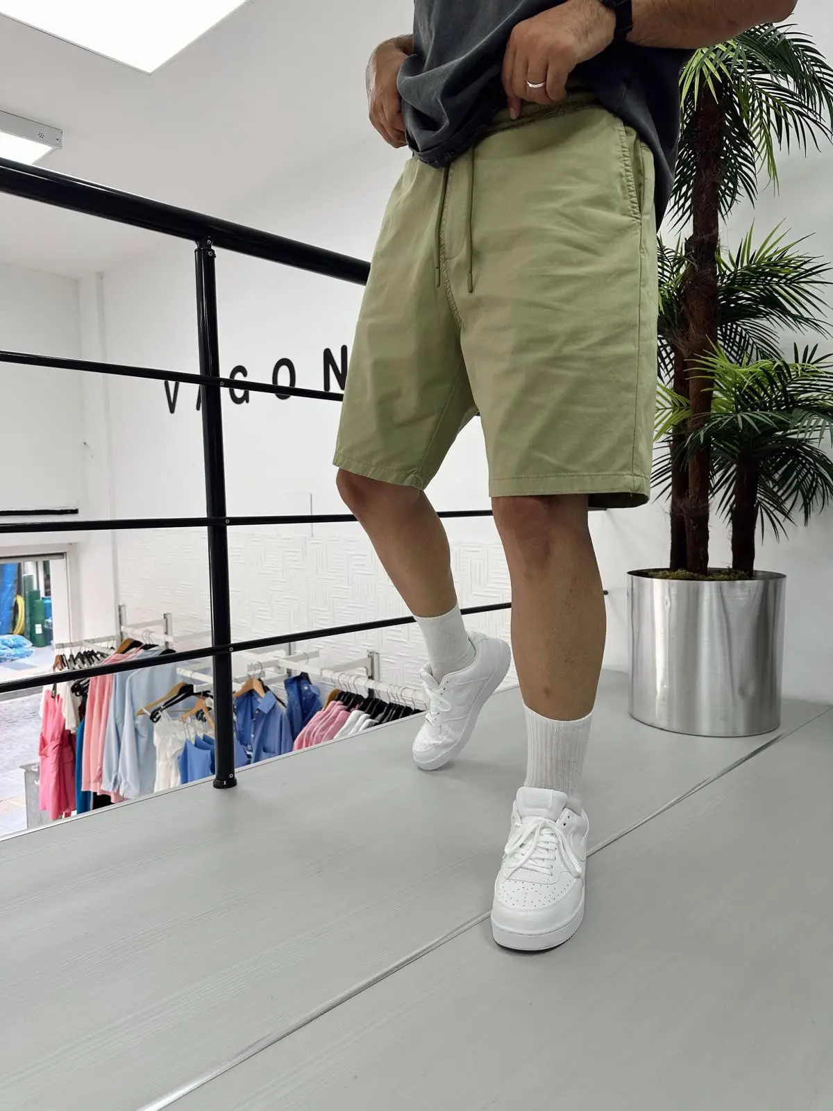 Gabardin Yeşil Şort