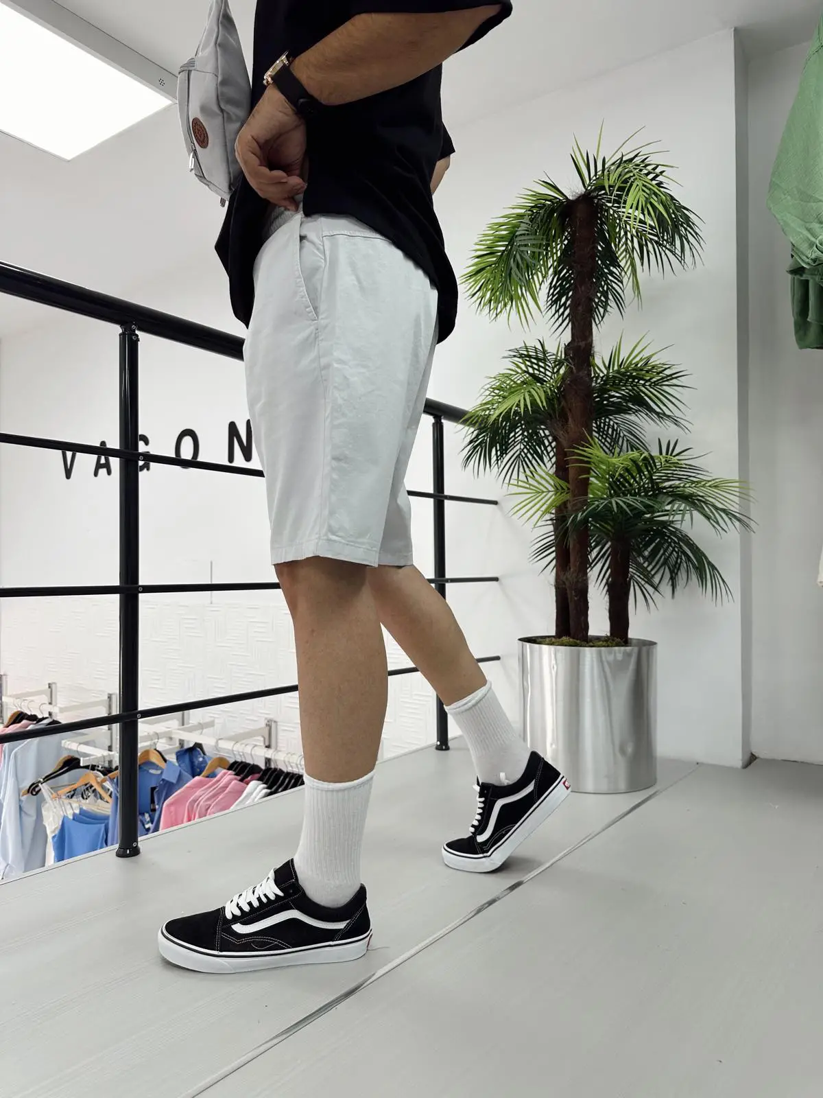 Gabardin Beyaz Şort