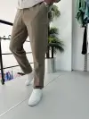 Bel Büzgülü Keten Pantolon