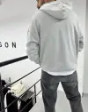 Kapşonlu Yıkamalı Sweatshirt