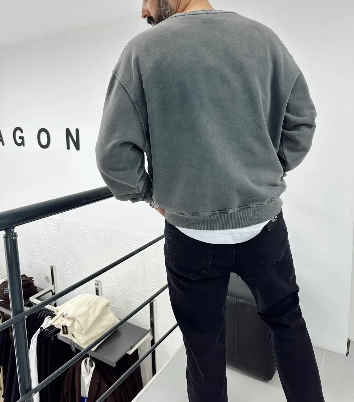 Crop Yıkamalı Sweat