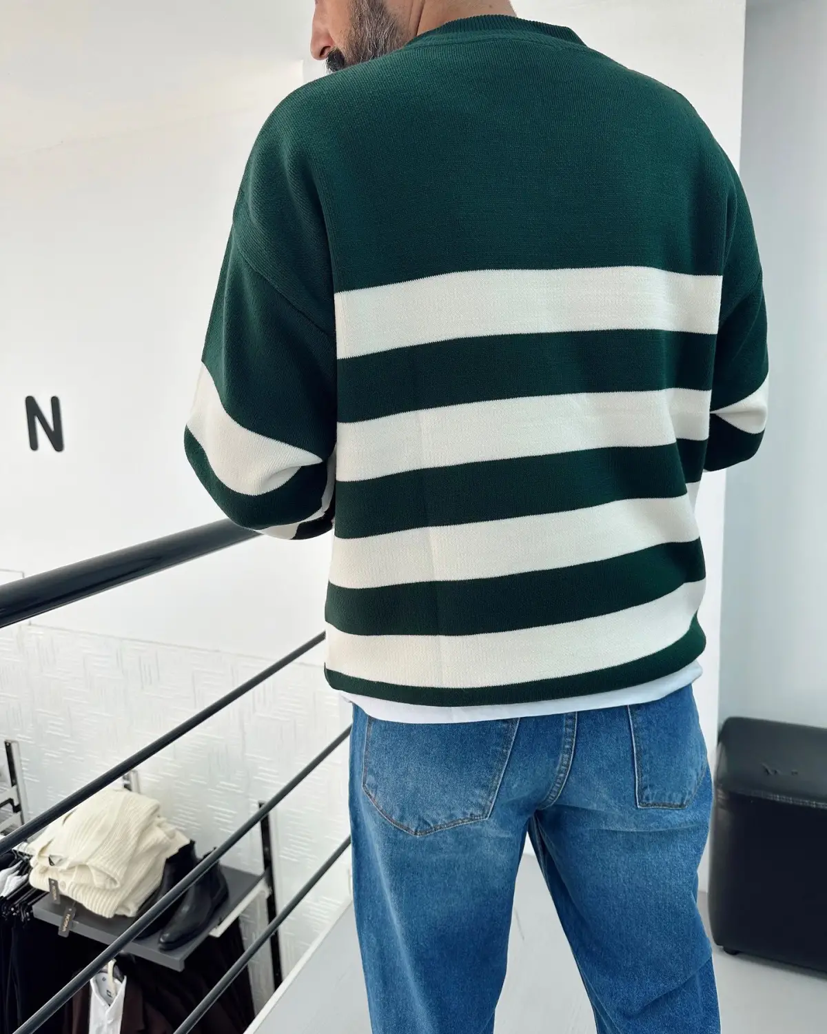 Triko Çizgili Kazak