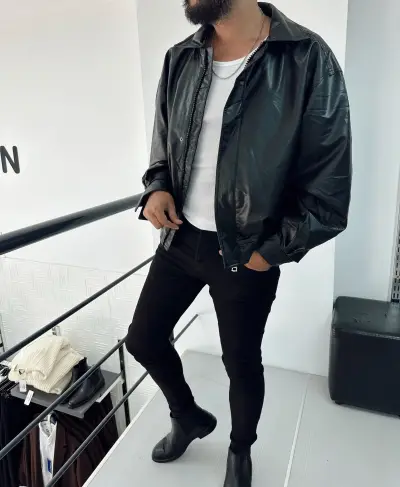 Oversize Deri Ceket