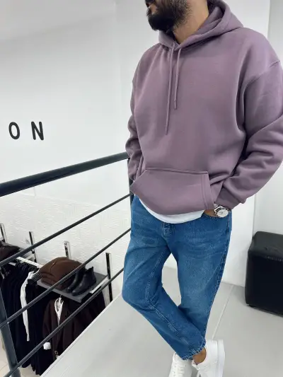 Overisze Kapşonlu Sweat