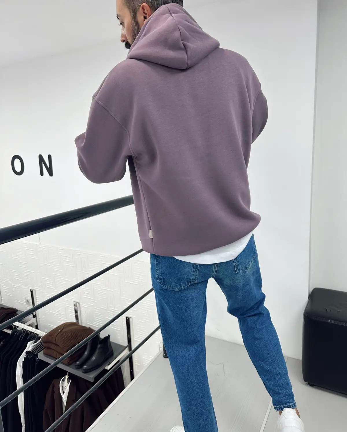 Overisze Kapşonlu Sweat