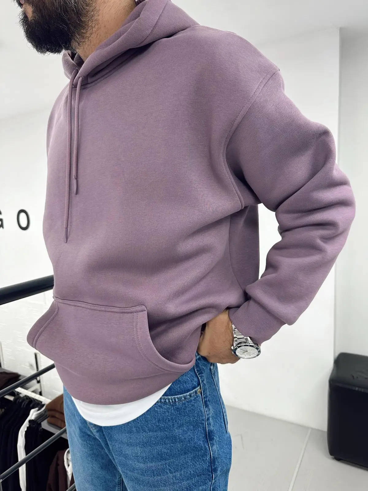 Overisze Kapşonlu Sweat