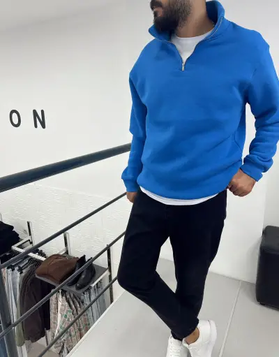 Yaka Fermuar Sweat