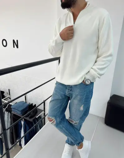 Yaka Fermuar Sweat