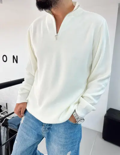 Yaka Fermuar Sweat