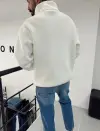 Yaka Fermuar Şardonlu Sweat