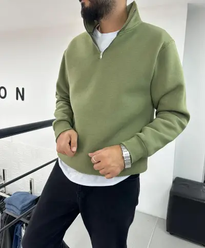 Yaka Fermuar Sweat