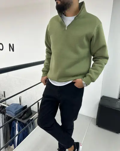 Yaka Fermuar Sweat