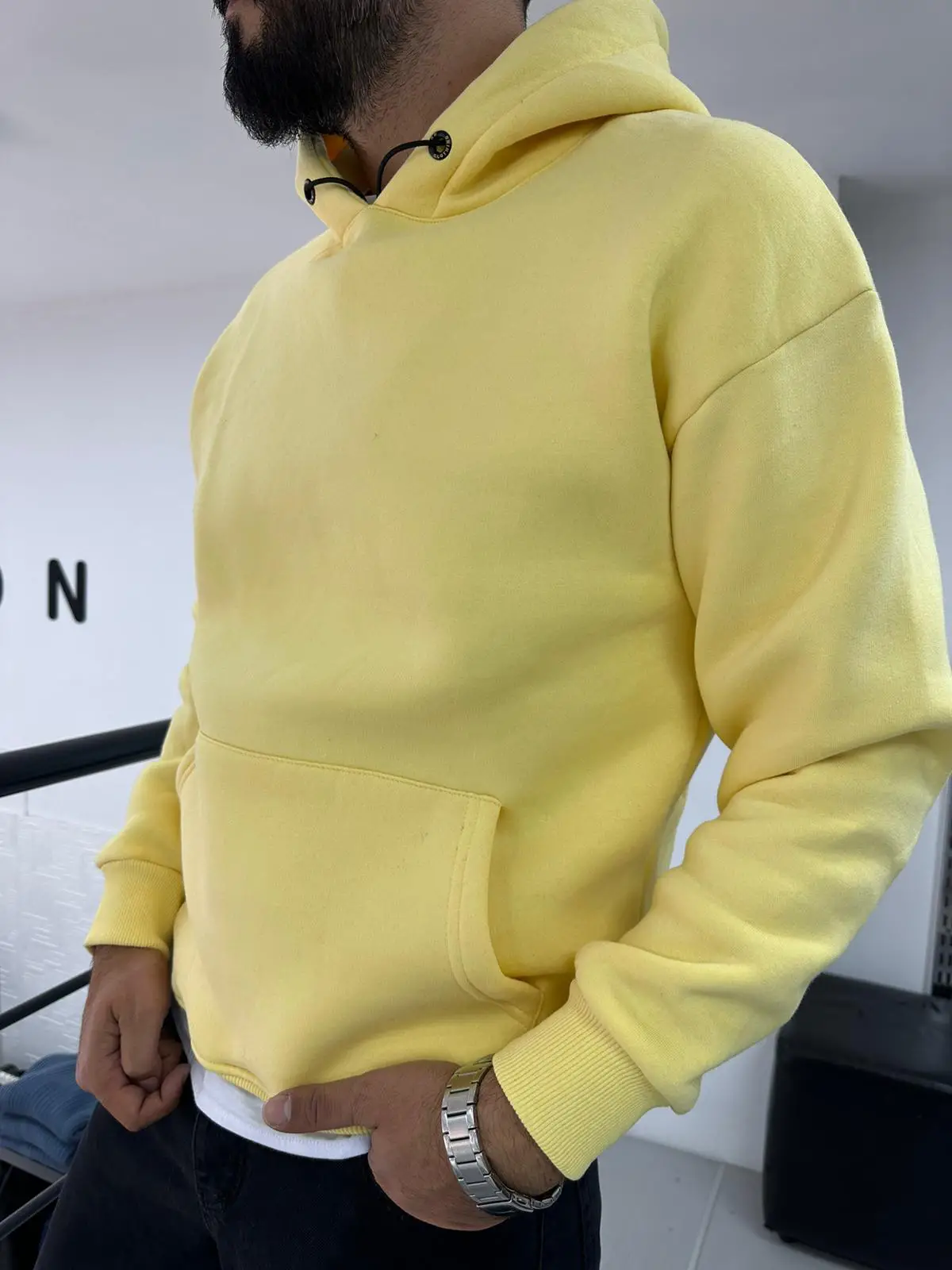 Kapşonlu Şardonlu Sweat