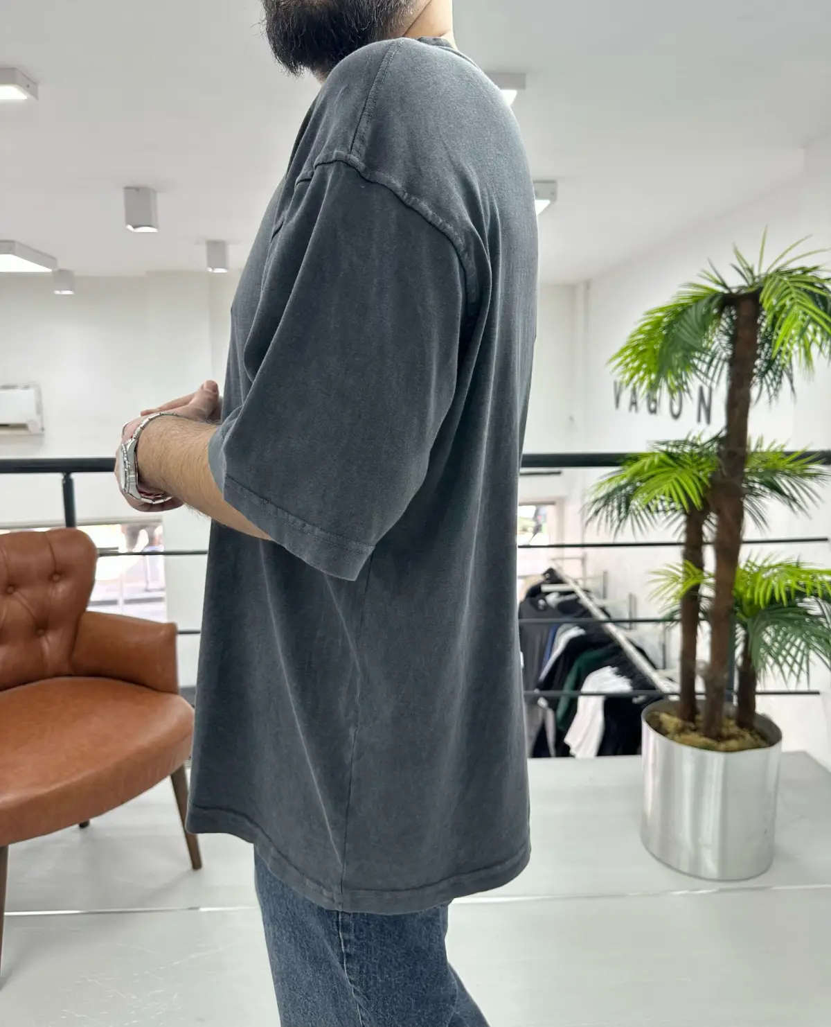 Oversize Yıkamalı T-Shirt