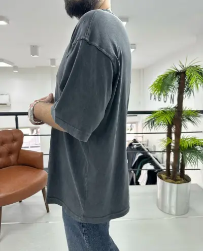 Oversize Yıkamalı T-Shirt
