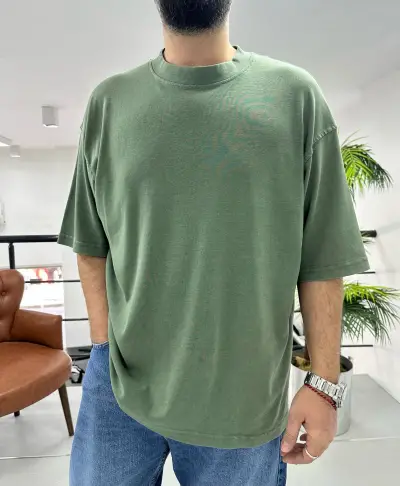 Oversize Yıkamalı T-Shirt