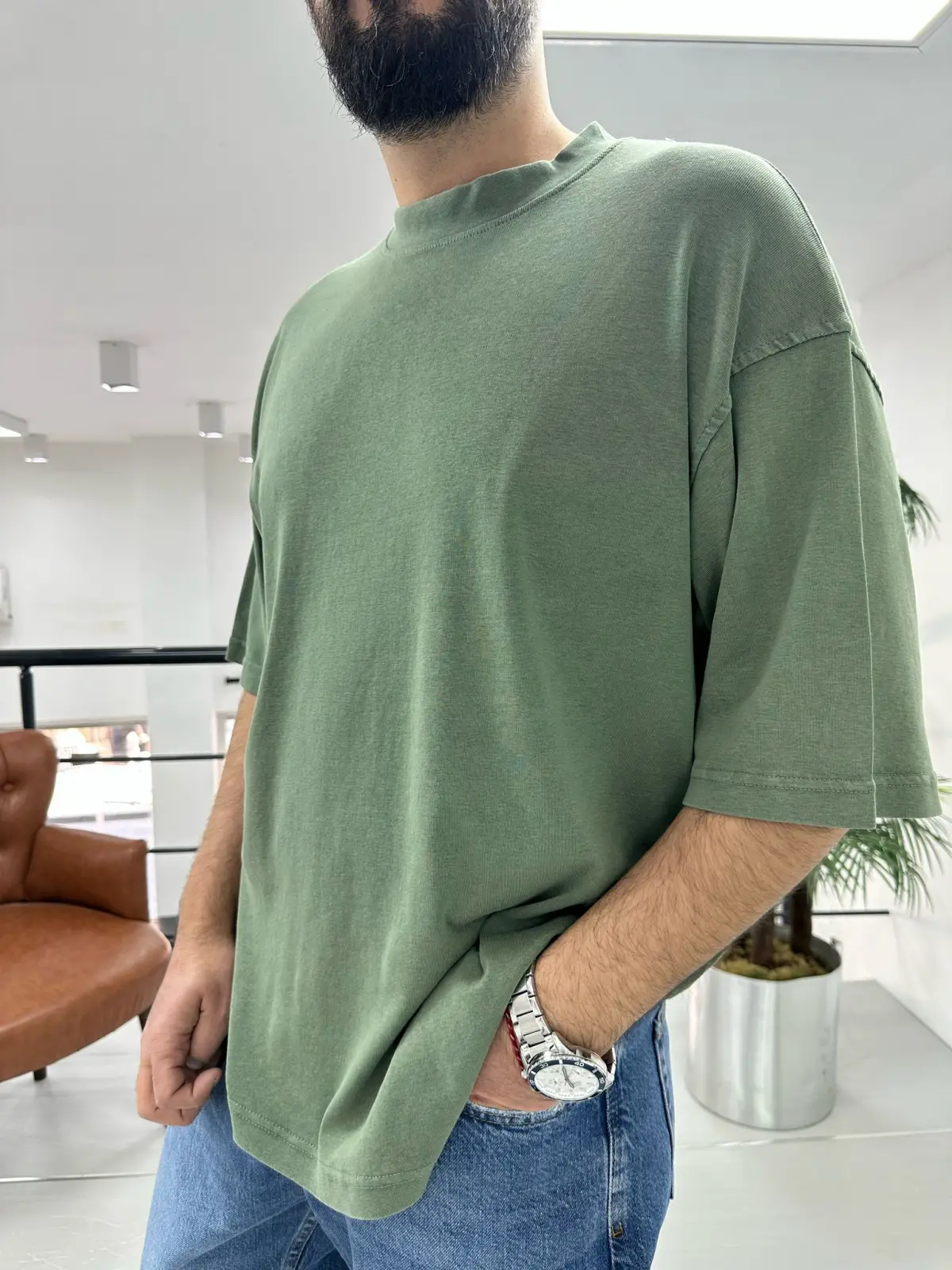 Oversize Yıkamalı T-Shirt