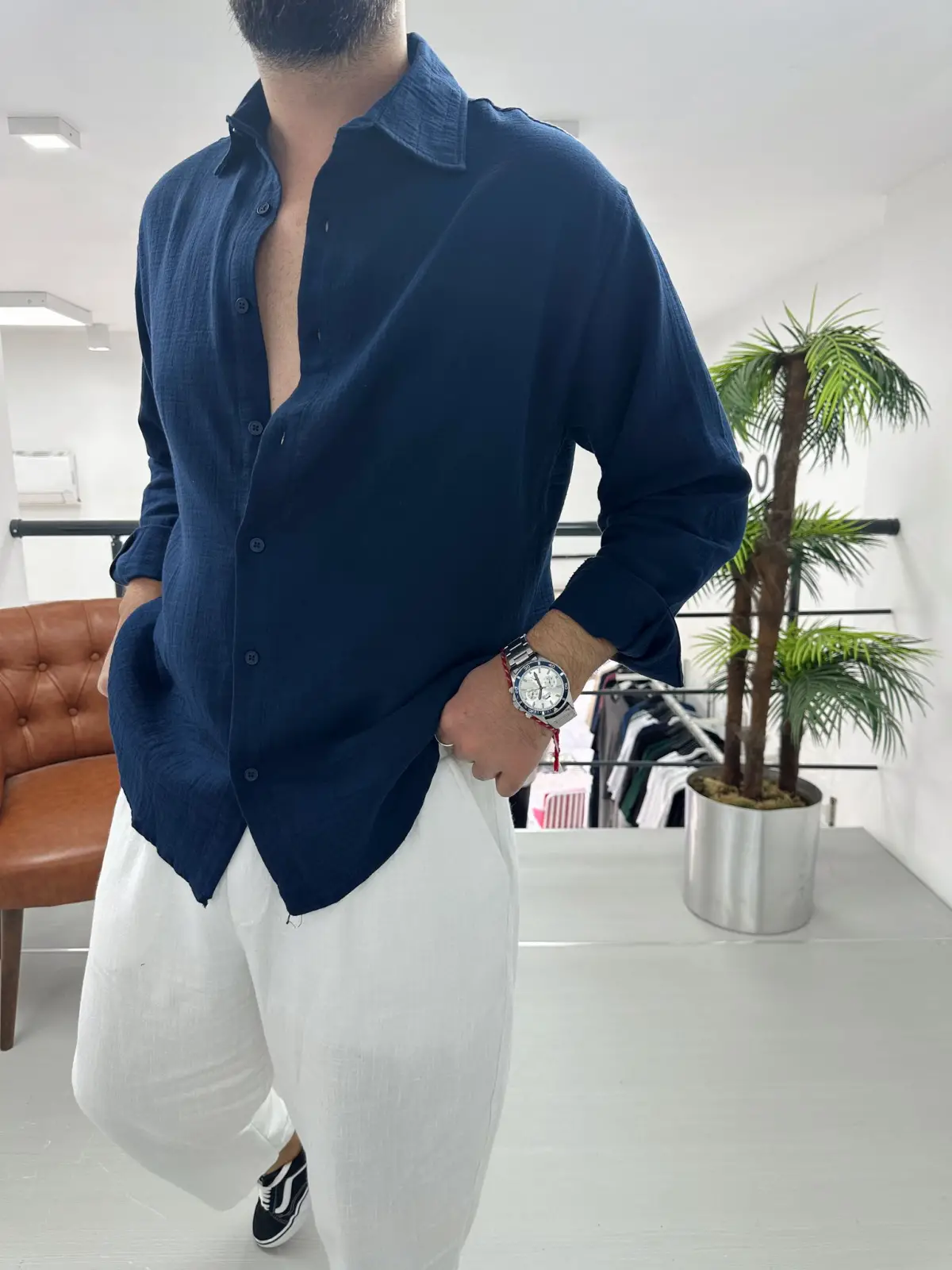 Müslin Kuman Oversize Gömlek