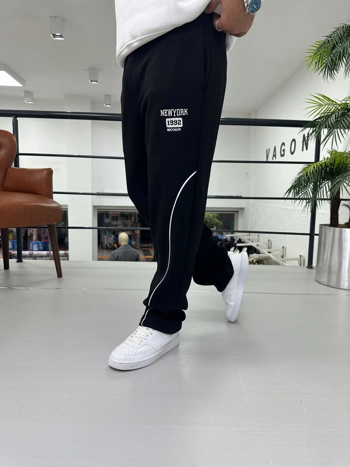 Baskılı Paça ayarlanabilir Baggy Eşofman