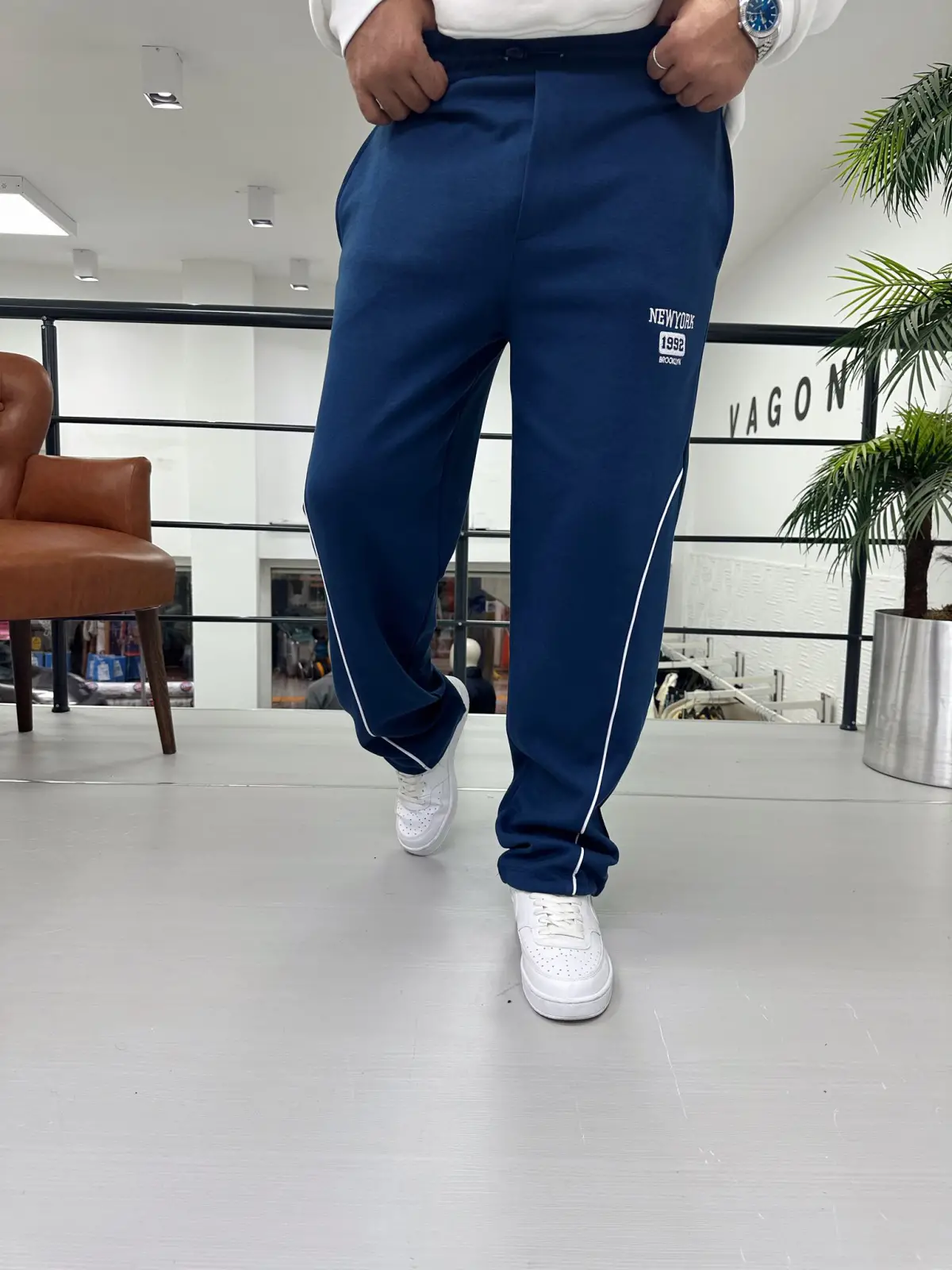 Baskılı Paça ayarlanabilir Baggy Eşofman