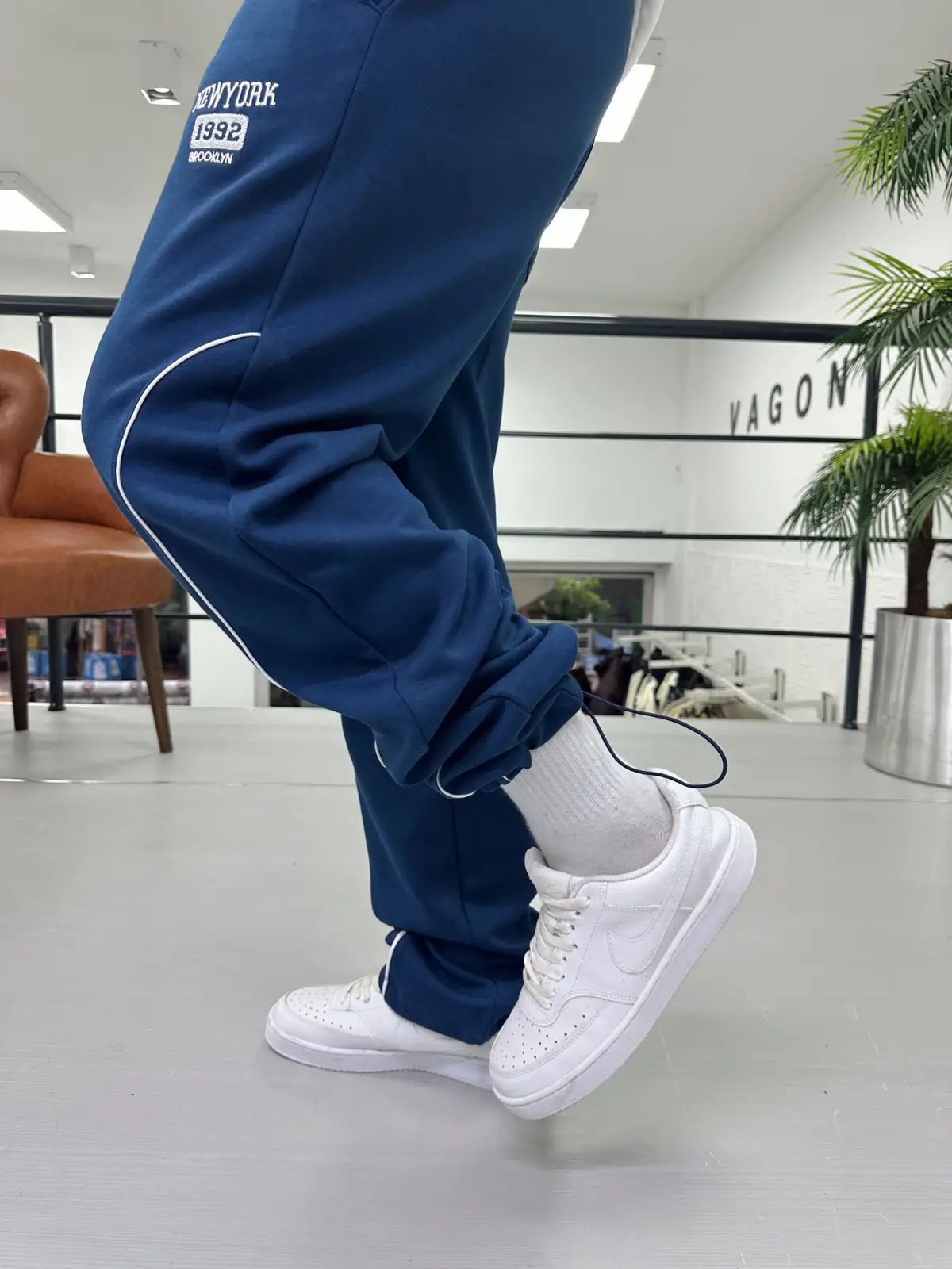 Baskılı Paça ayarlanabilir Baggy Eşofman