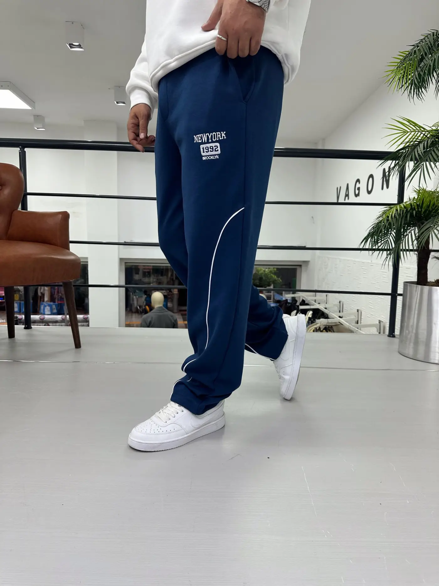 Baskılı Paça ayarlanabilir Baggy Eşofman