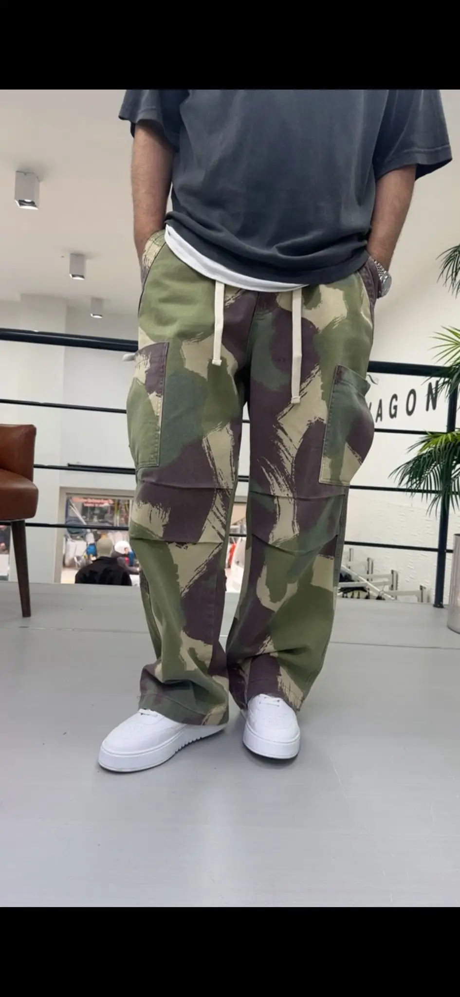 Kamuflaj Kargo Cep Pantolon