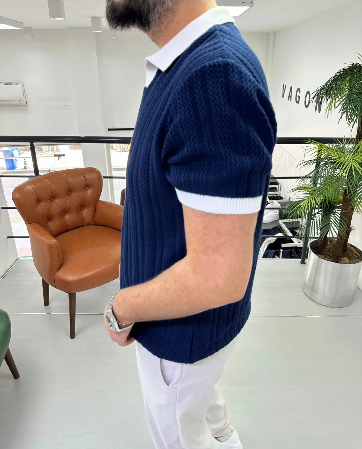 Çift Renk Yakalı Tişört