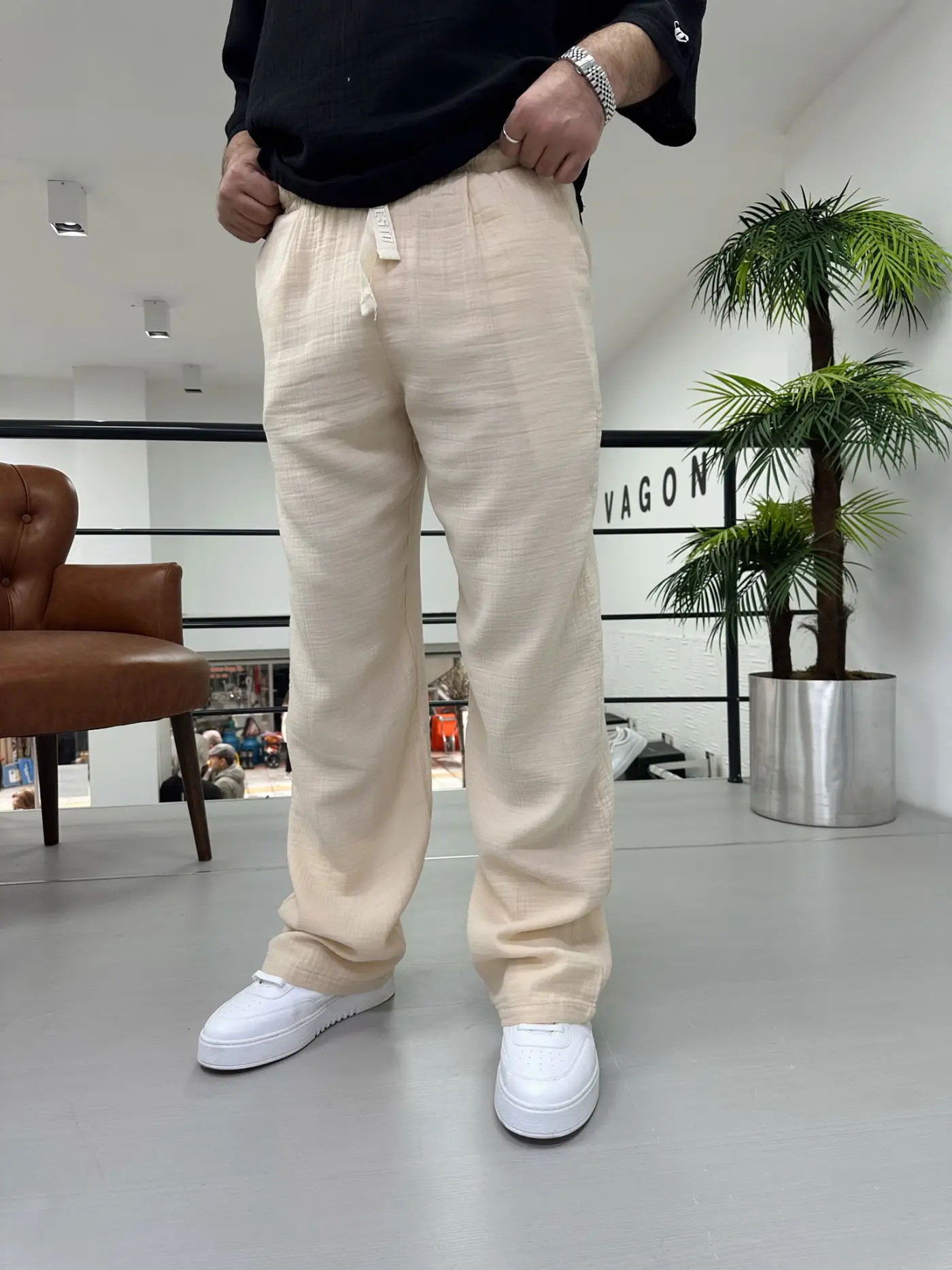 Müslin Keten Pantolon